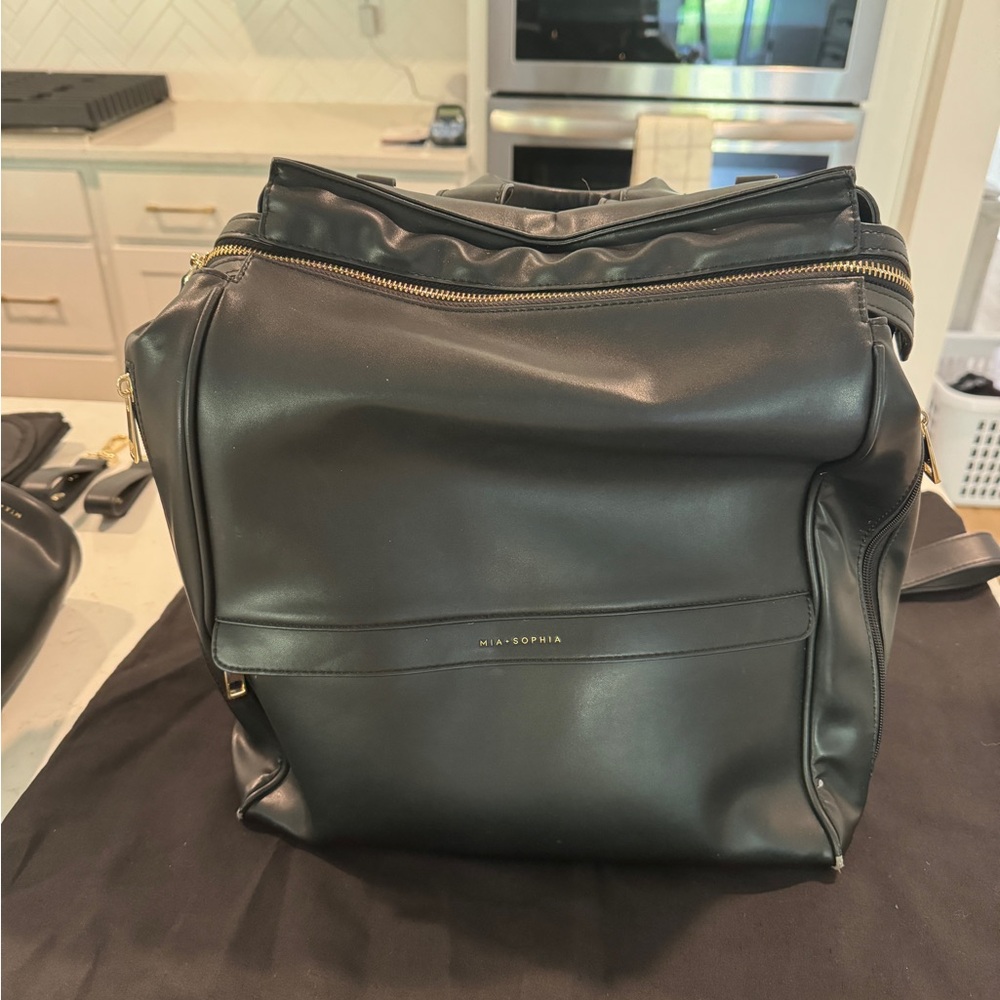 Mia + Sophia Black Diaper Bag Backpack